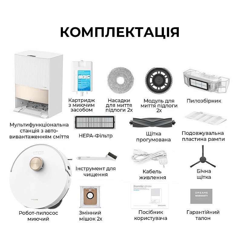 Робот пылесос моющий Dreame Bot L20 Ultra