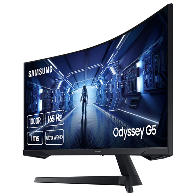Монітор Samsung 34" Odyssey G5 (LC34G55TWWIXCI) VA Black Curved
