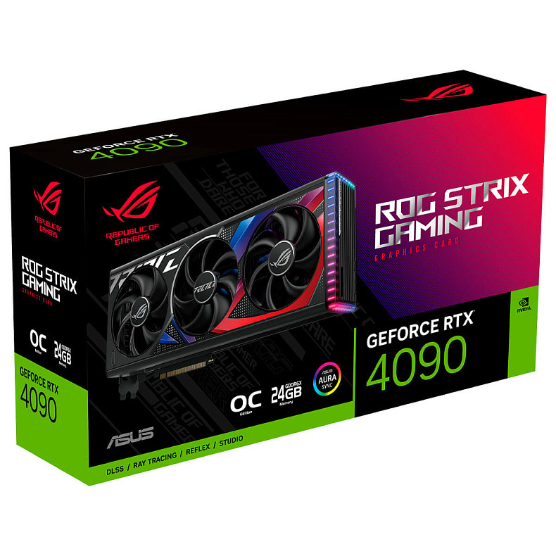 Відеокарта Asus GeForce RTX 4090 24GB GDDR6X ROG Strix Gaming OC (ROG-STRIX-RTX4090-O24G-GAMING)