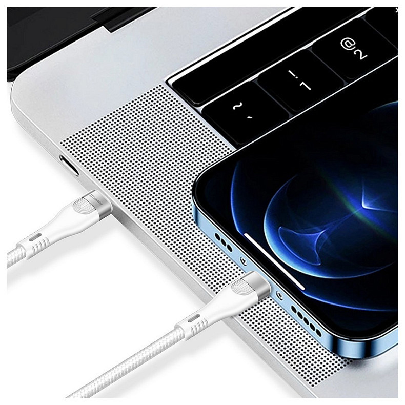 Кабель ColorWay USB Type-C + USB Type-C (M/M), 5.0 А, 1 м, White (CW-CBPDCC065-WT)