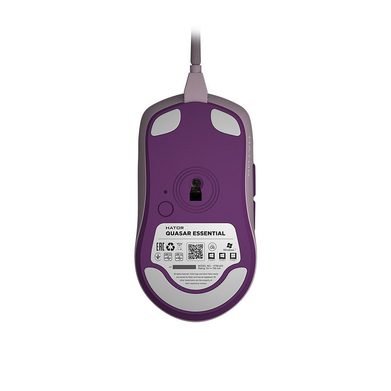 Мышка Hator Quasar Essential Lilac (HTM-403) USB