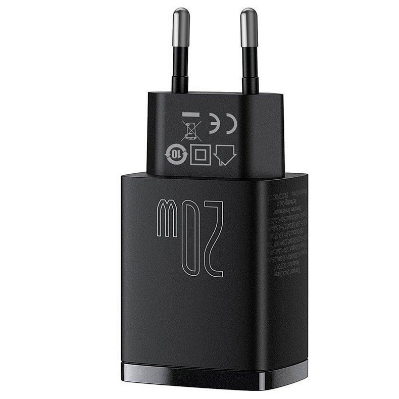 Сетевое зарядное устройство Baseus Compact Quick Charger U+C 20W EU Black (CCXJ-B01)