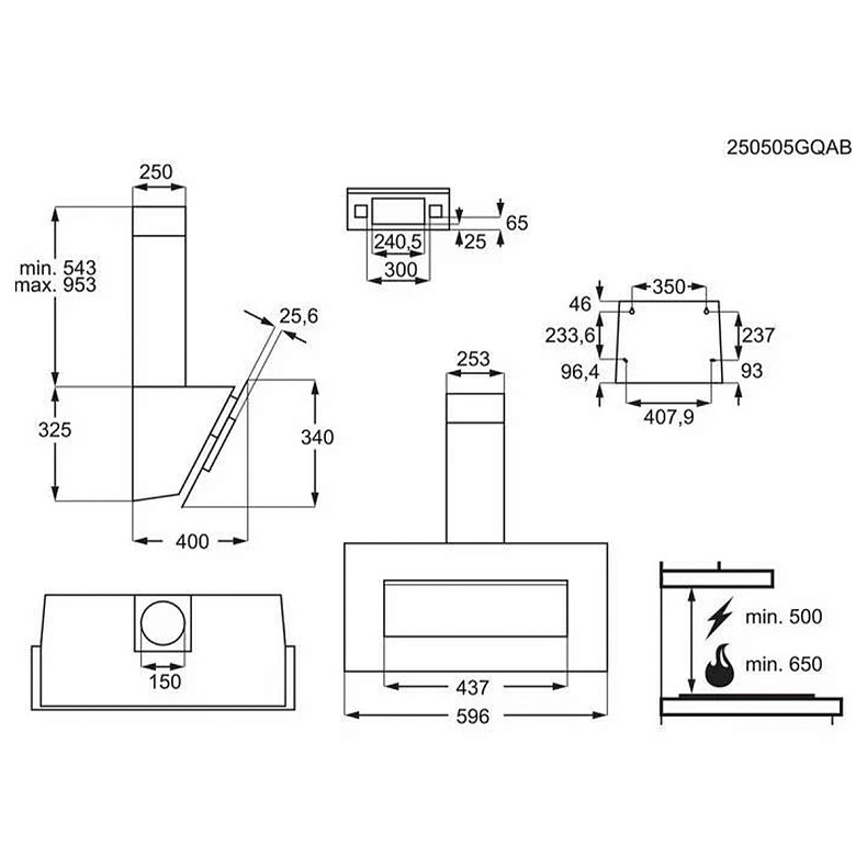 Витяжка пристінна Electrolux LFV326K