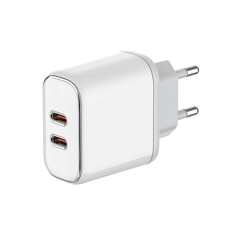Сетевое зарядное устройство ColorWay Power Delivery Port PPS USB (Type-C PD + Type-C PD) (40W) White