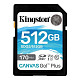 Карта памяти SDXC 512GB UHS-I/U3 Class 10 Kingston Canvas Go! Plus R170/W90MB/s (SDG3/512GB)