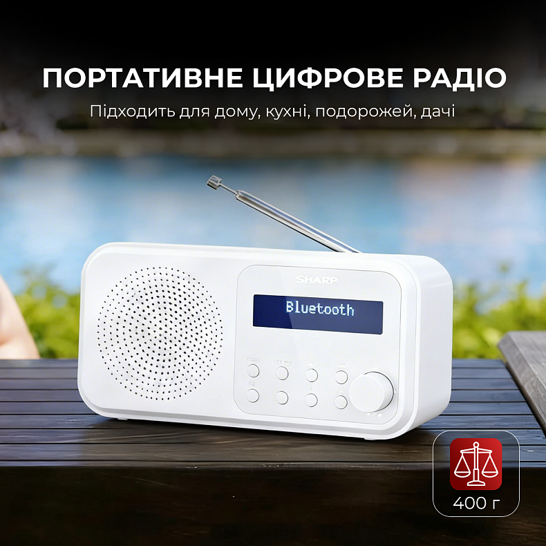 Радіоприймач Sharp DR-P420 White
