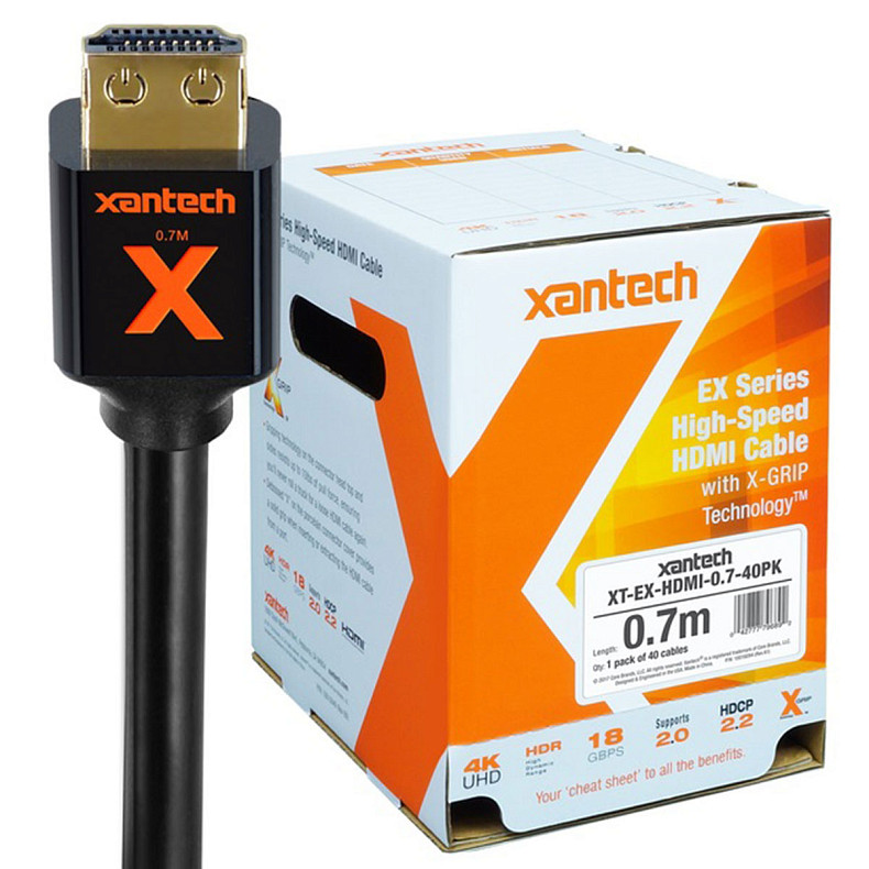 Кабель XANTECH EX HDMI v2.0 0.7м Black (XNT.00122)