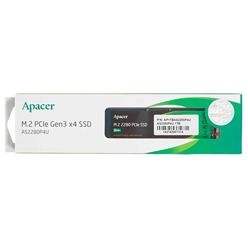 Накопичувач SSD Apacer AS2280P4U 1TB M.2 2280 PCIe 3.0 x4 3D TLC (AP1TBAS2280P4U-1)