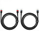 Кабель Baseus Cafule Charging Cable USB-C to USB-C 100W 1m 2pcs Red Black+Grey Black