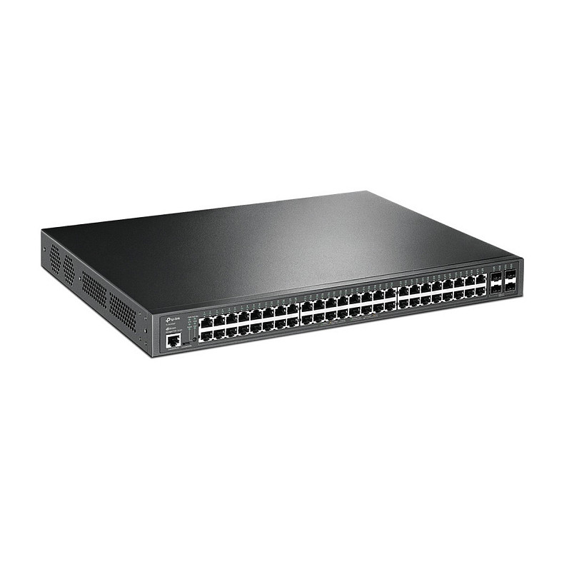 Коммутатор TP-LINK TL-SG3452P 48xGE/PoE+384W 4xGE SFP L2 JetStream 19" 1U