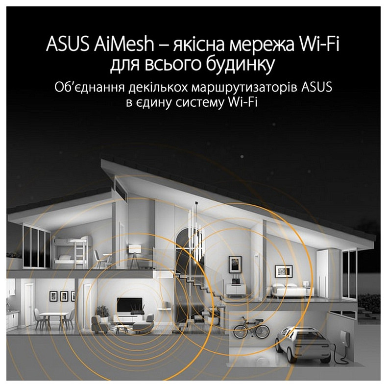 Маршрутизатор ASUS TUF-AX4200, 4xGE LAN, 2,5xGE WAN, 1xUSB3.2, MESH EU-UK