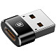 Адаптер Baseus USB Male To Type-C Female Adapter Converter Black