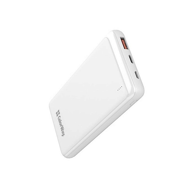 Универсальная мобильная батарея ColorWay Slim PD 10000mAh White (CW-PB100LPG3WT-PD)