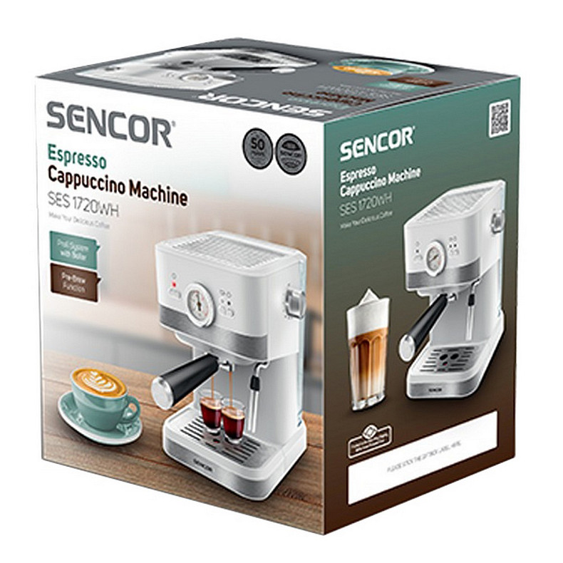 Кавоварка еспрессо SENCOR SES 1720WH