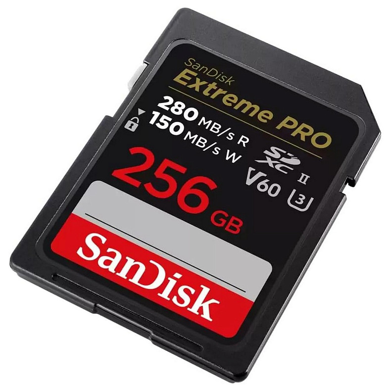 Карта памяти SanDisk SD 256GB C10 UHS-II U3 ??R280/W150MB/s Extreme Pro V60