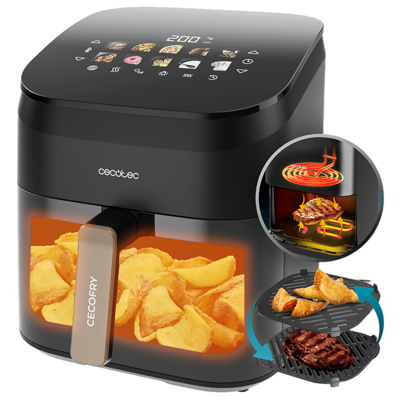 Мультипечь (аэрогриль-фритюрница) CECOTEC Cecofry&Grill Smokin 6500