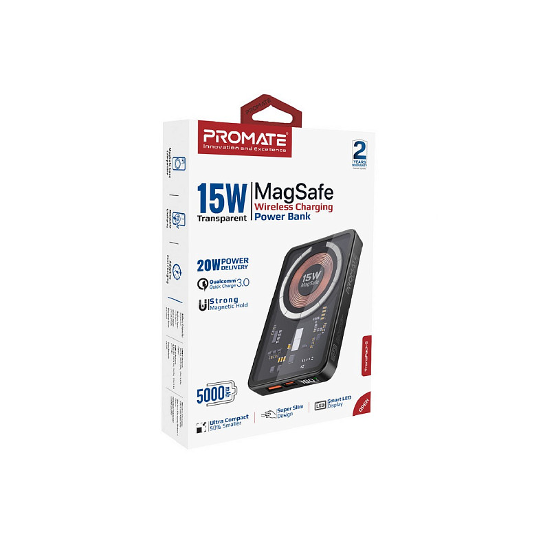 Универсальная мобильная батарея Promate TransPack-5 5000mAh 22.5W Black (transpack-5.black)