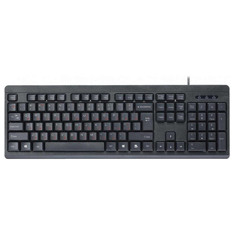 Клавіатура Maxxter KB-112-U Ukr Black USB