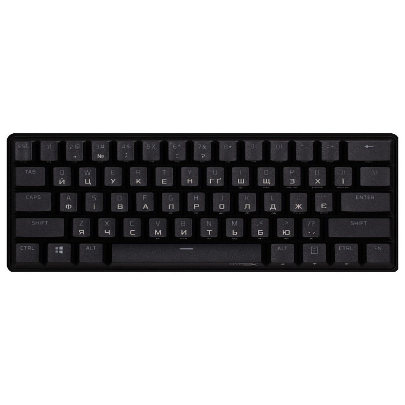 Клавіатура HyperX Alloy Origins 60 Red RGB UA Black (4P5N4AA)