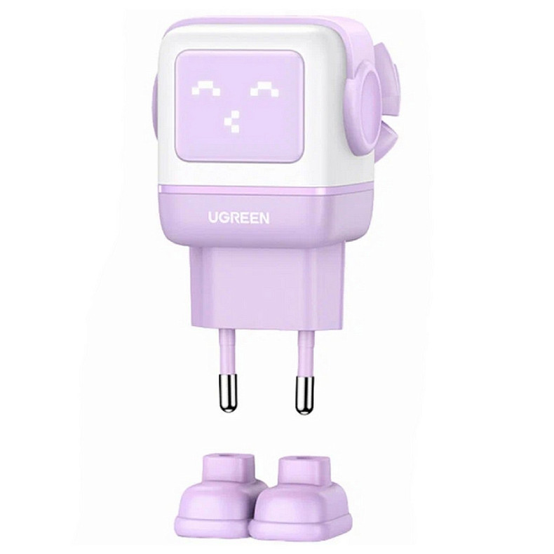 Зарядний пристрій Ugreen 3xUSB 65W (2xUSB-C+USB-A) CD361  Фіолетовий