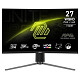 Монитор MSI 27" MAG 27CQ6PF 2x HDMI, DP, Audio, VA, 2560x1440, 180Hz, 0.5ms, sRGB 105%, CURVED, Adapt