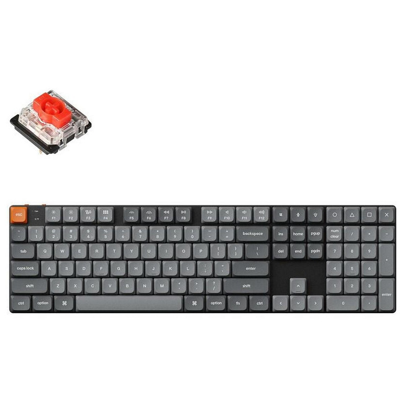 Клавіатура Keychron K5 Max 104Key Gateron MX 2.0 Red WL/BT/USB-A QMK RGB чорний