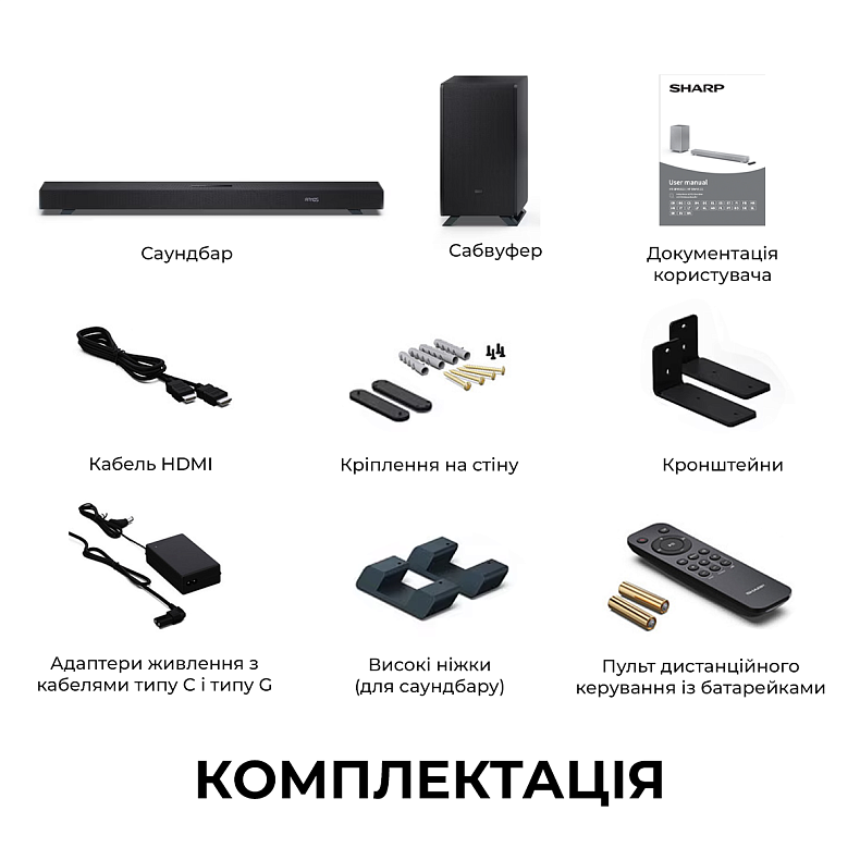 Саундбар Sharp HT-SBW53121(BK)