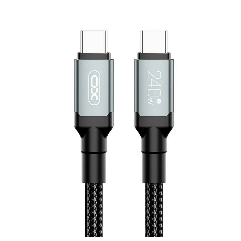 Кабель XO USB Type-C - USB Type-C (M/M), 5А, 240W, 2 м, Black (NB-Q264B-CC.black)