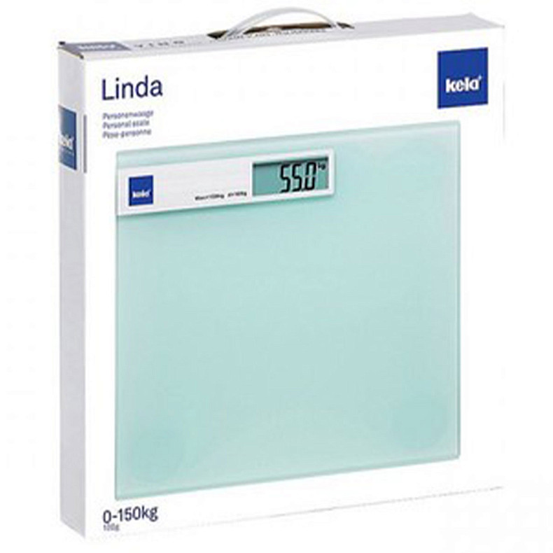 Ваги підлогові KELA Linda, білі, 30х30х2 см (21299)