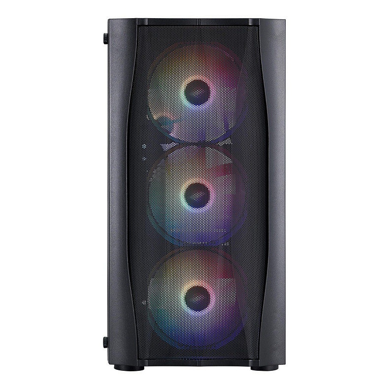 Корпус 1stPlayer X3-M-BK-4F1 Black без БЖ