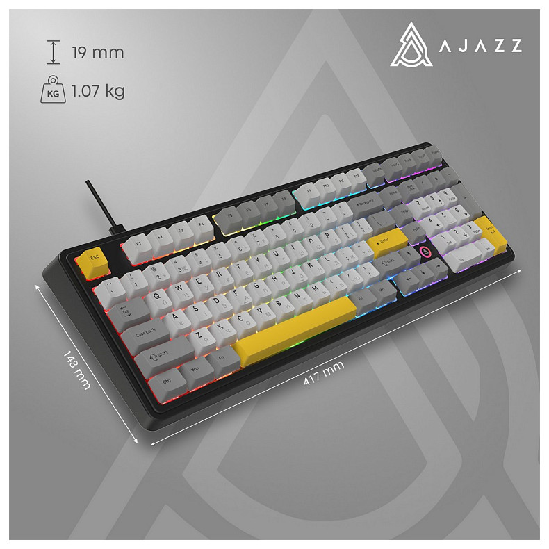 Клавіатура Ajazz AK980 Magnetic Switch Black USB-C (AK980-MAX-M-BGY)