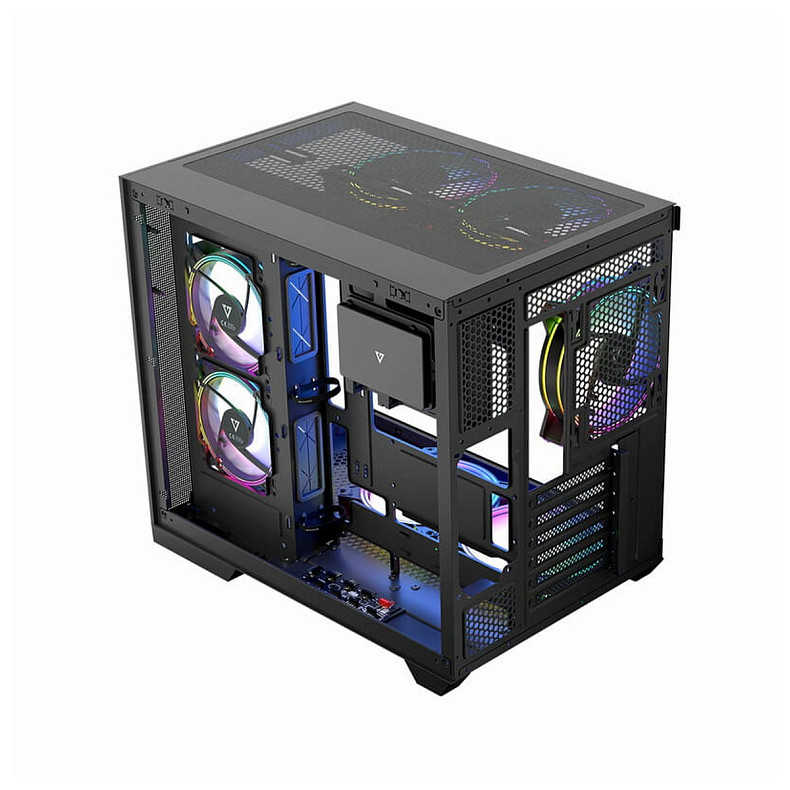 Корпус Modecom volcano panorama apex argb 7f midi grey без БЖ ATX