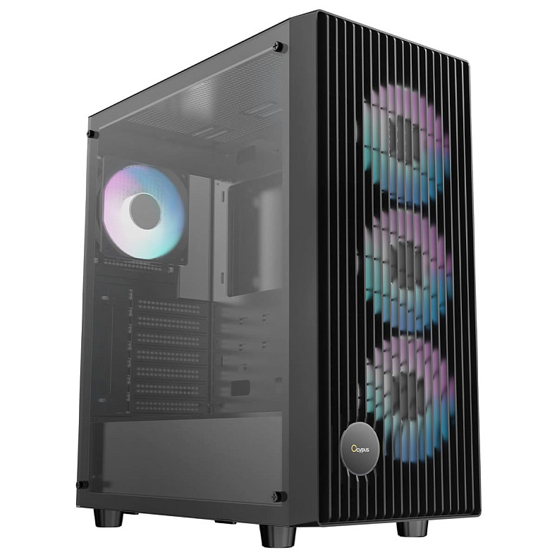 Корпус Ocypus GAMMA C70 W/O PSU, BK ARGB ATX (GAMMA-C70-BKG400XX-GL)