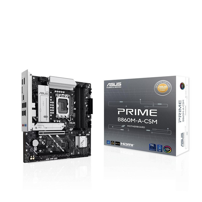 Материнcька плата ASUS PRIME B860M-A-CSM s1851 B860 4xDDR5 M.2 DP HDMI mATX