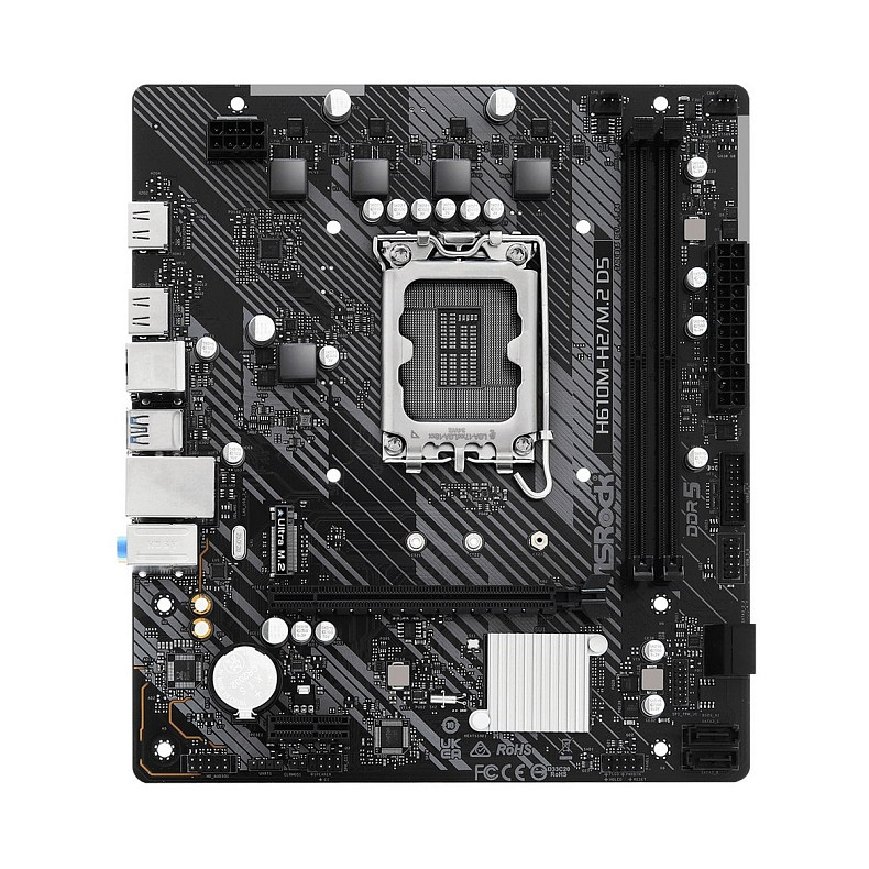 Материнская плата ASRock H610M-H2/M.2 D5 s1700 H610 2xDDR5 M.2 HDMI mATX