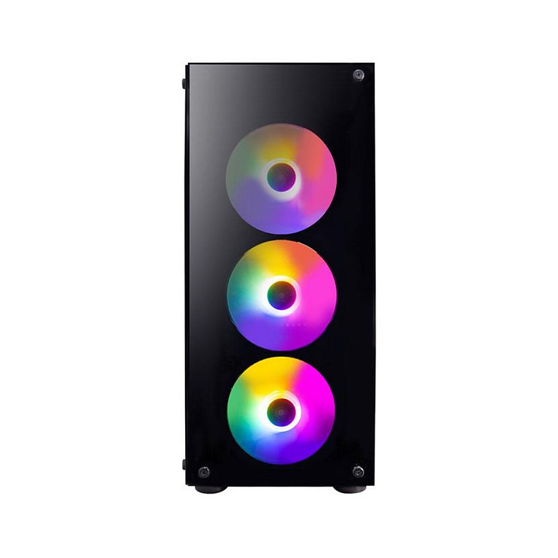 Корпус 1stPlayer V3-B-BK-4F1 Black без БЖ