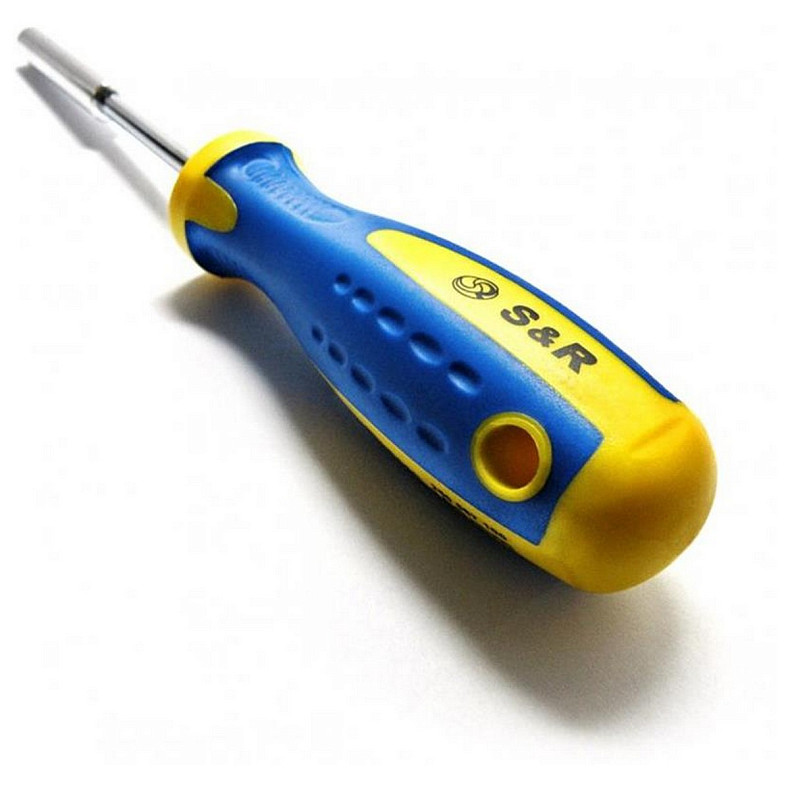 Отвертка-держатель бит S&R 1/4" 100 мм со сменными битами 11 шт (250011100)