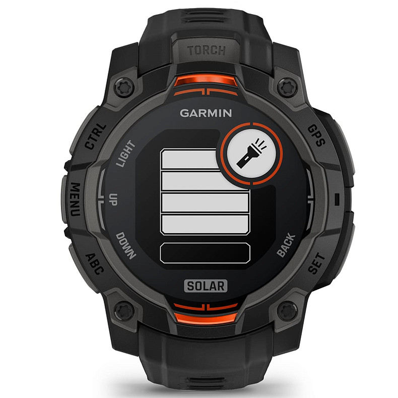 Спортивний годинник GARMIN Instinct 3 45mm Solar Black with Black Silicone