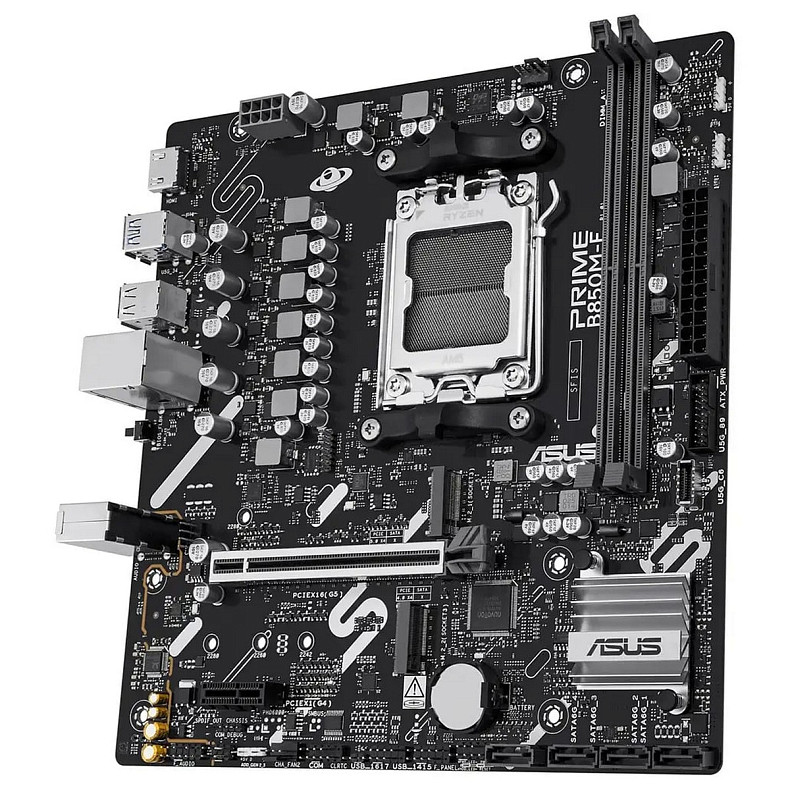 Материнcька плата ASUS PRIME B850M-F sAM5 B850 2xDDR5 M.2 HDMI Wi-Fi BT mATX