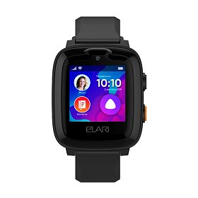Детские смарт-часы Elari KidPhone 4G Black с GPS-трекером и видеозвонками (KP-4GB) - Test Service