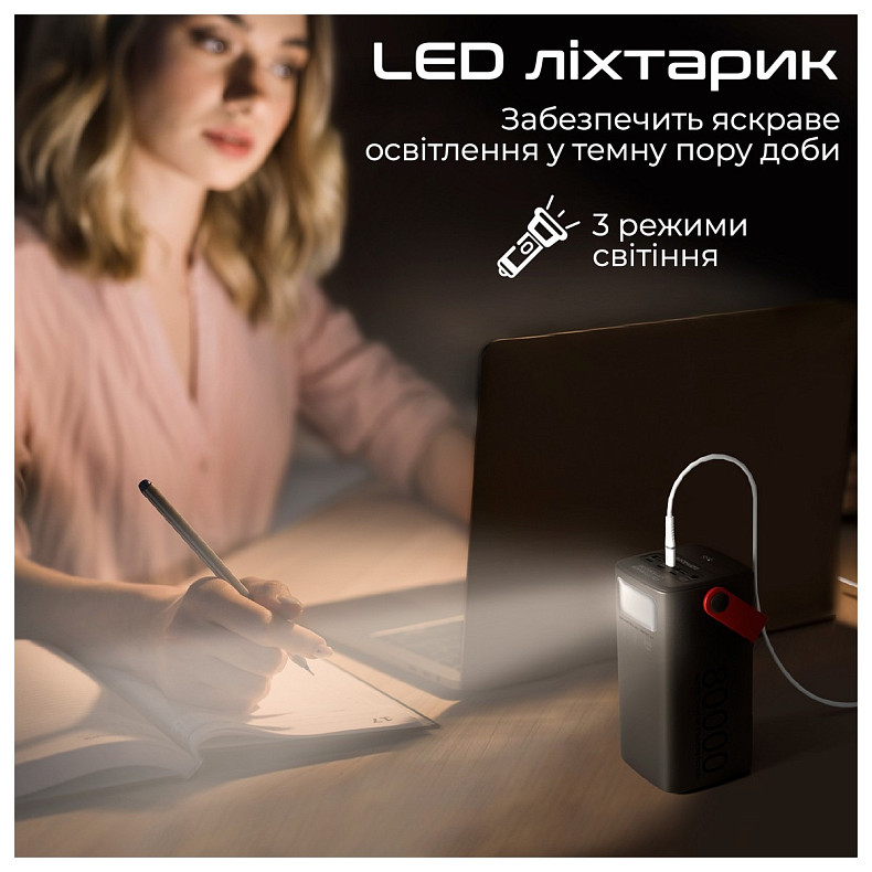 Универсальная мобильная батарея Promate PowerMine-80 65W 80000mAh Black