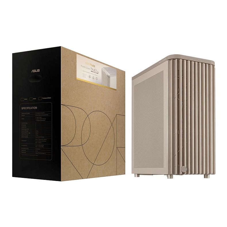 Корпус Asus ProArt PA401 Wood Edition - Mesh Beige (90DC00M7-B39000)