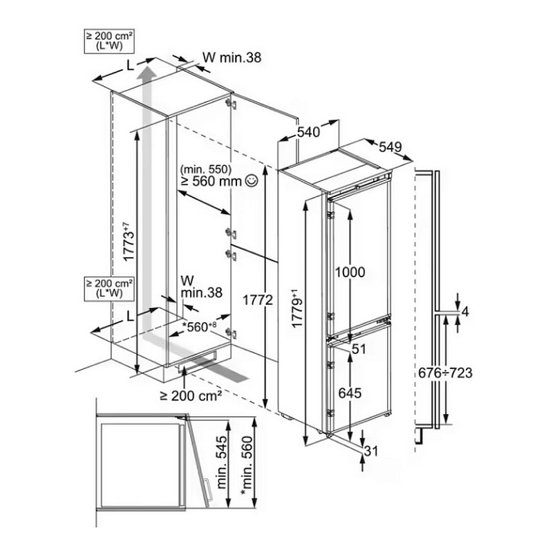 Вбудований холодильник Electrolux RNT6NE18S