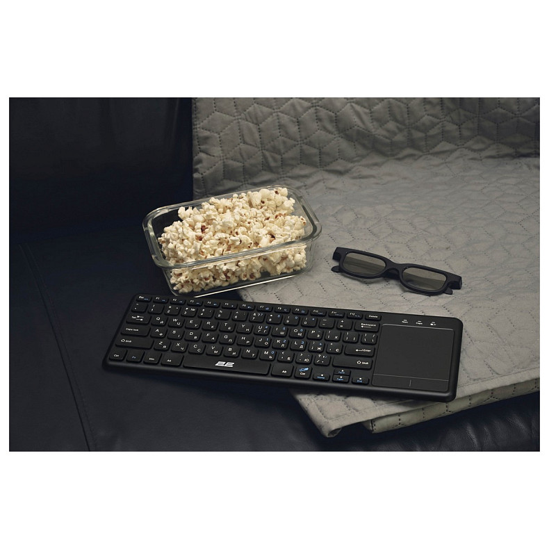 Клавиатура 2E KT100 WL Ukr Black (2E-KT100WB_UA)