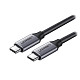 Кабель USB 3.1 Type-C M-M, 1.5 м, 3A, Nickel Plating Aluminum Shell Сірий, US161 UGREEN