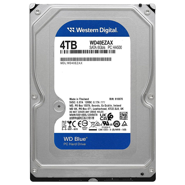 Жорсткий диск WD Blue 4.0TB 5400rpm 256MB (WD40EZAX)