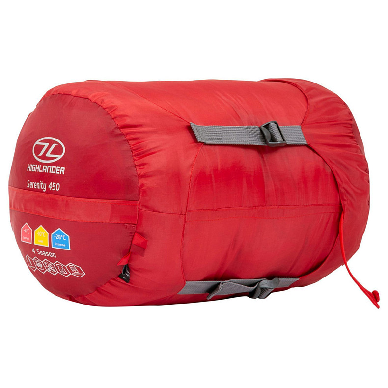 Спальний мішок Highlander Serenity 450/-10°C Red Left (SB187-RD)