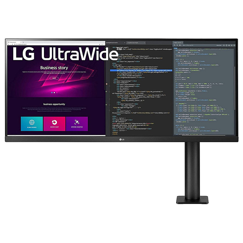 Монитор LG 34" 34WN780-B 2xHDMI, DP, USB, Audio, IPS, 3440x1440, 21:9, sRGB 99%, FreeSync, HAS, HDR