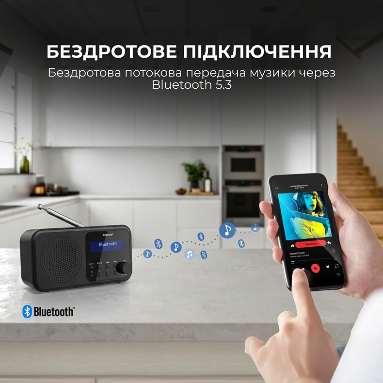 Радіоприймач Sharp DR-P420 Black