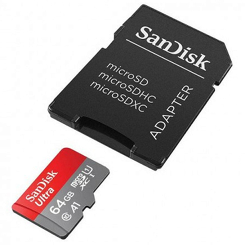 Карта памяти SANDISK MICRO SDXC 64GB UHS-I W/A SDSQUAB-064G-GN6MA